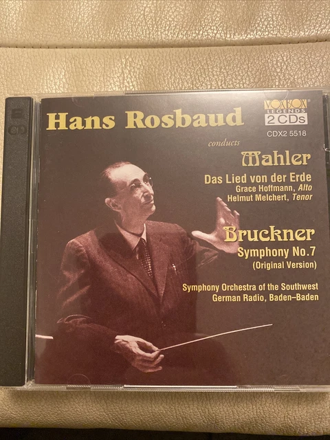 Hans Rosbaud Conducts Mahler 2 CD Set VGC