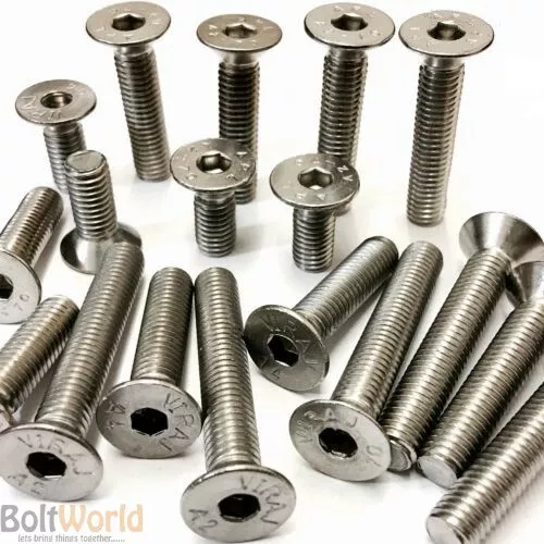 A2 & A4 Stainless Steel M8 Countersunk Csk Socket Cap Allen Bolt Screws