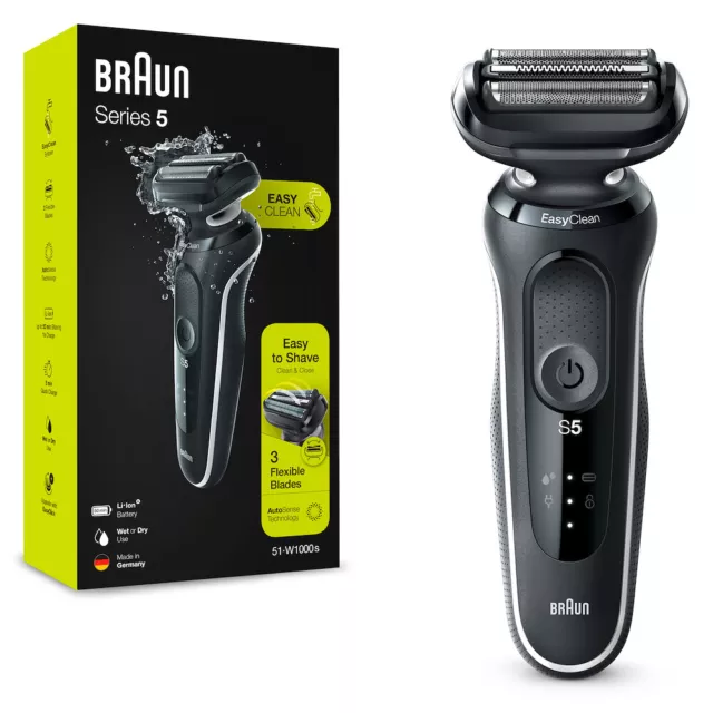 BRAUN 51W1000S Series 5 RASOIO RICARICABILE WET & DRY LED AUTONOMIA 50 MINUTI