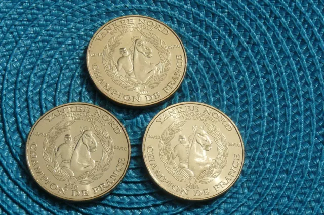 Lot de 3 médailles YANKEE SUPPORTERS OLYMPIQUE DE MARSEILLE MDP