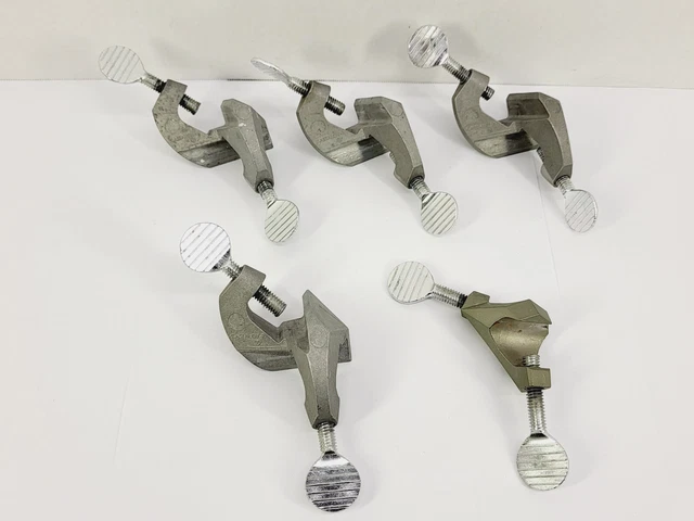(Lot of 5) FisherBrand 05-754Q Castaloy 90° Rod Clamp Regular Holder