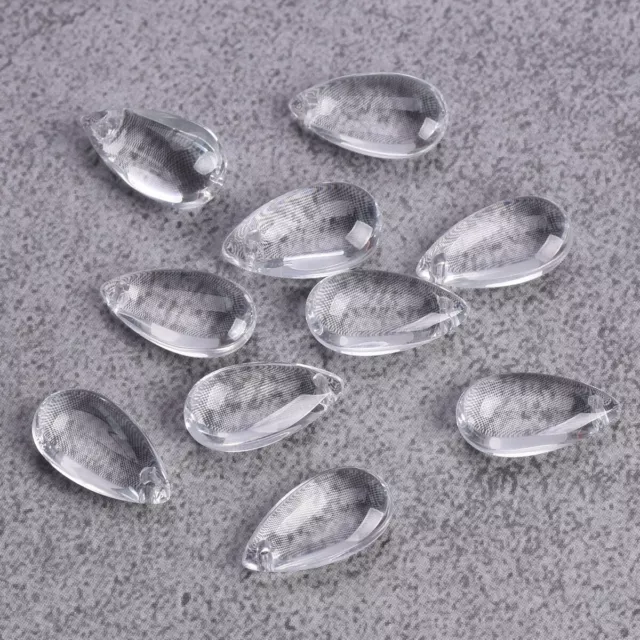 10pcs Teardrop 14x8mm Lampwork Crystal Glass Loose Top Drilled Pendants Beads 3