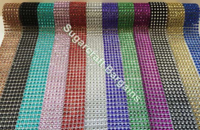 1M Crystal Diamante Sparkly Rhinestone EFFECT Mesh Ribbon BLING Trim CARD CRAFT