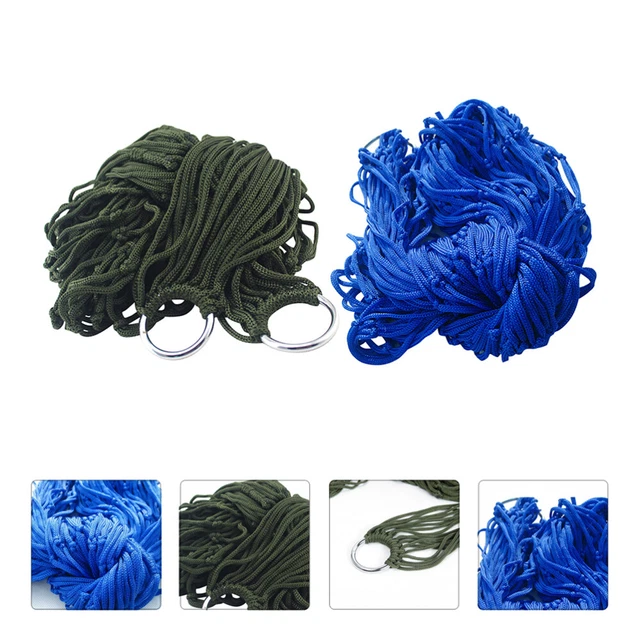 2 stücke Outdoor Hängematten Nylon Seil Hängematten Freizeit Swing Betten