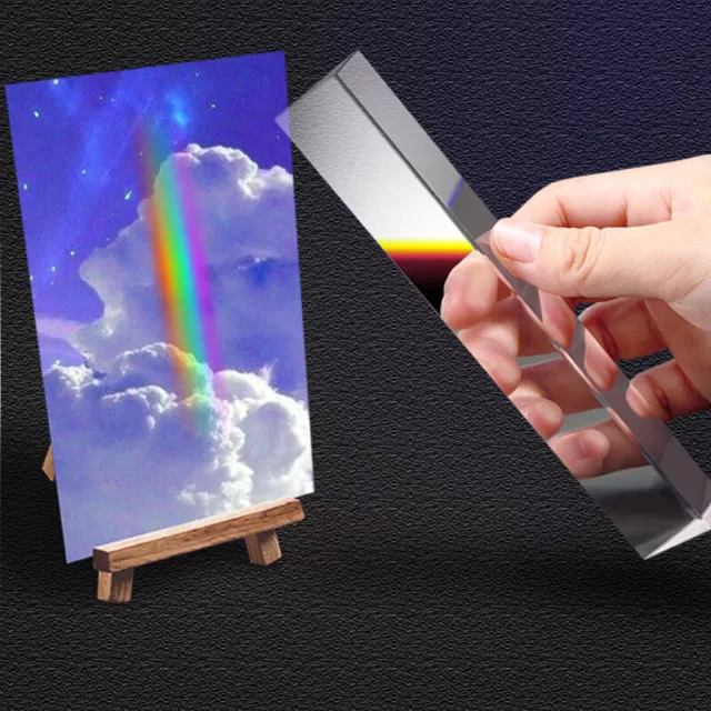 Accesorios de fotografía óptica arco iris prisma triangular luz refracta educación elegante