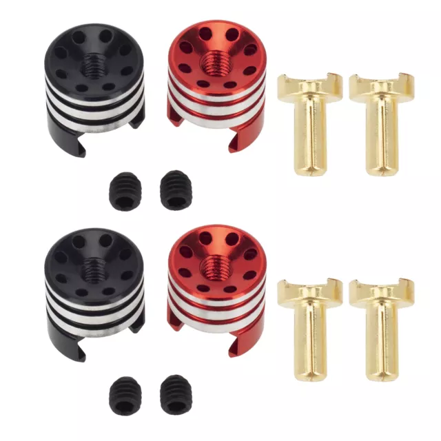 4 Pcs Black Red Battery Heatsink Plugs Durable For 1/10 Off-Road Truck RC Car Z