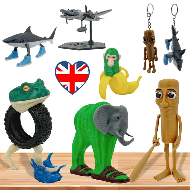 8 Pezzi Set Sculture Da Scrivania Tung Sahur - Strane Decorazioni Da Tavolo Per Ufficio E Casa - Idee Regalo Divertenti - 3