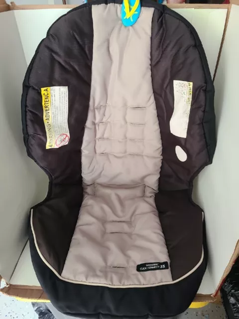 graco Snugride Click Connect 35 Brown Seat Cover Fabric Cushion Padding.