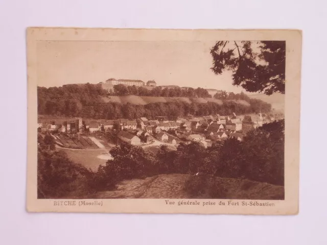 Cpa:57 Bitche Vue Generale Prise Du Fort Saint Sebastien