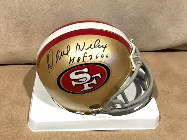 Dave Wilcox signed San Francisco 49ers HOF 2000 NFL Mini Helmet COA