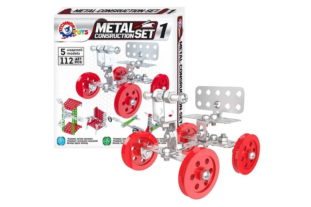 Jeu De Construction En Métal 130 Pièces - Pour Enfants Dès 3 Ans - Construction De Robots - Fabriqué En Allemagne