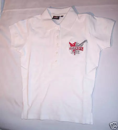 Smirnoff Ice Damen Polo Shirt in weiß Gr S NEU und OVP siehe Foto