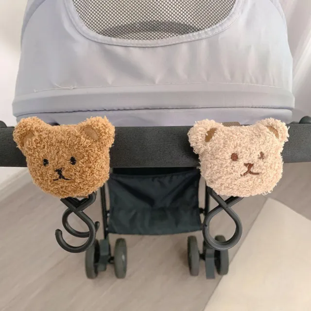 1pcs Pram Hook Cute Bear Baby Stroller Hook Shopping Bag Clip Pushchair Hanger