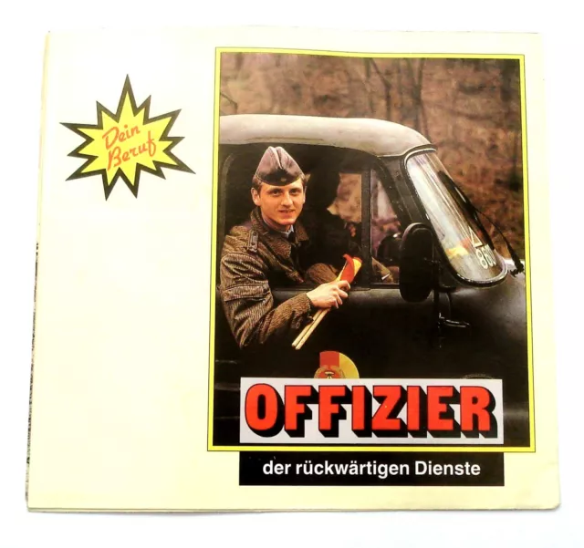 NVA Broschüre Faltblatt Werbung Offizier Rückwärtige Dienste