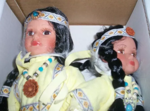 New In Box Heritage Signature Collection Native American Spring Sister Dolls NIB 2
