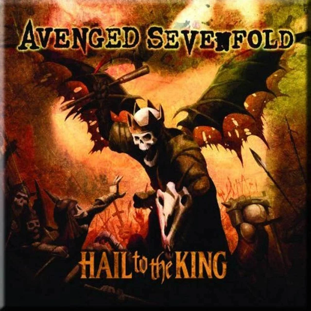 Magnete da frigorifero Avenged sette volte Hail to the King nuovo ufficiale 76 mm x 76 mm