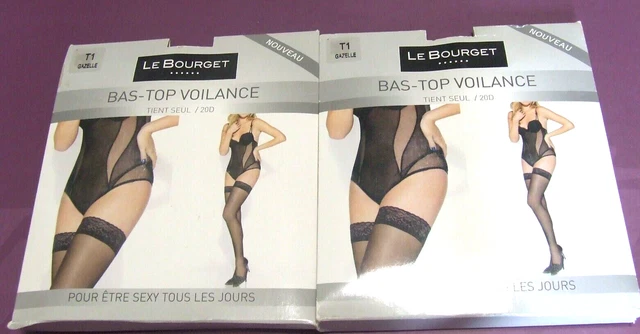 LE BOURGET - 2 paires de bas autofixant bas-top voilance Taille 1 gazelle