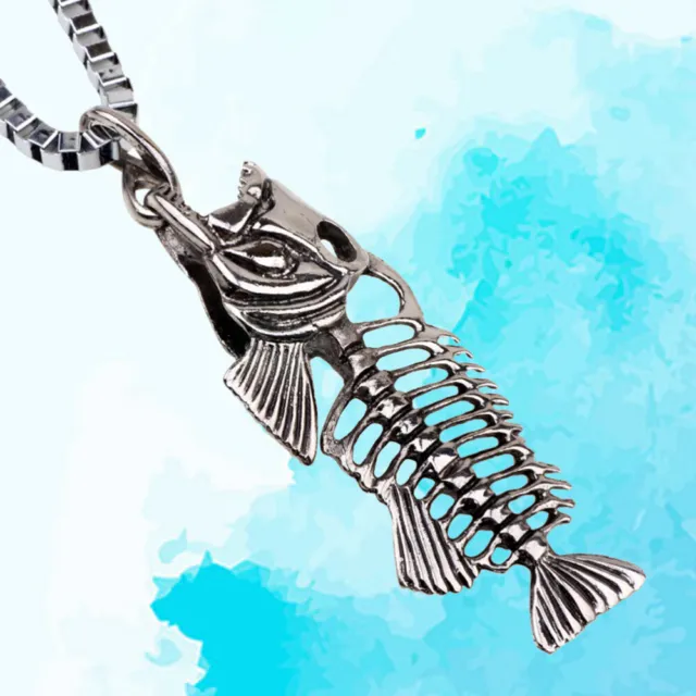 Stainless Steel Cool Mens Hawaiian Fishing Fish Hook Viking Pendant Necklace  | eBay