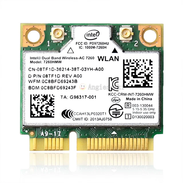 Tarjeta WiFi Intel Dual Band AC 7260 + Bluetooth 4.0 - PCIe Mini Para PC