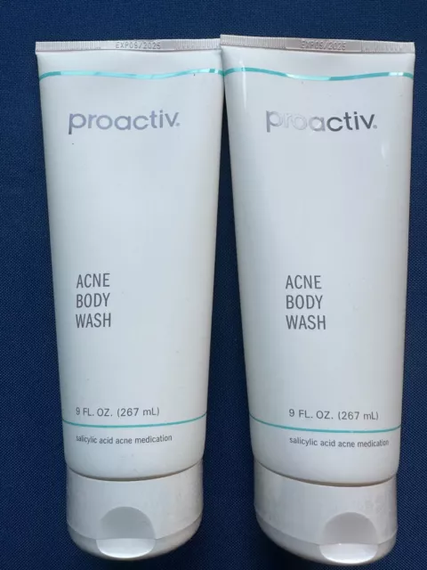 2 x Proactiv Acne Body Wash, 9 oz, Salicylic Acid Acne Medication, New, Exp 9/25