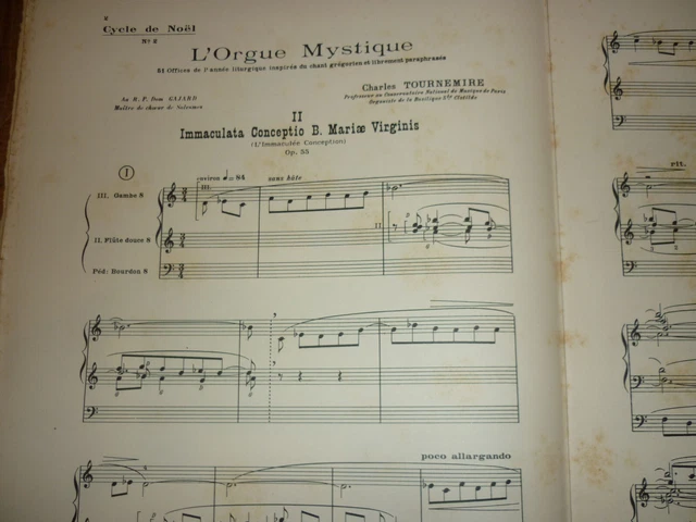 partition GRAND orgue ORGUE MYSTIQUE TOURNEMIRE LOT 2 FASCICULES