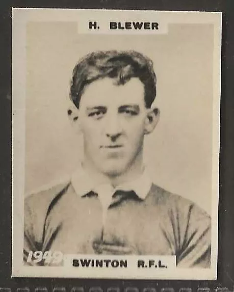 Pinnace Football-Pinnace Back-#1949- Rugby - Swinton Rfl - H. Blewer