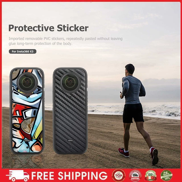 2 juegos de calcomanías panorámicas de PVC HÁGALO USTED MISMO películas adhesivas para Insta360 X3 (graffiti)
