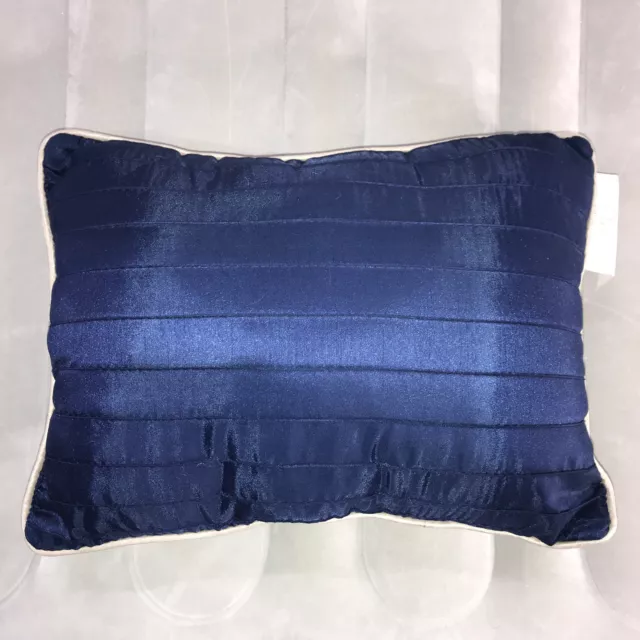 S.L. Home Fashions Throw Pillow Silky Smooth Navy Blue Soft Decorative 15”x 13”