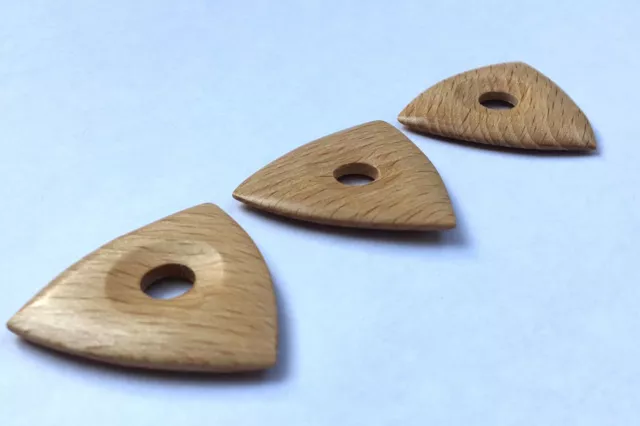 Médiators Médiator Plectre Buis Bois Modèle Triangulaire Fait Main Lot de 4...