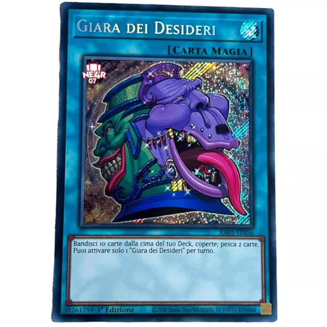 Yu Gi Oh Ita 1ed Rara Secreto Ra01-it056 Tarro De Deseos