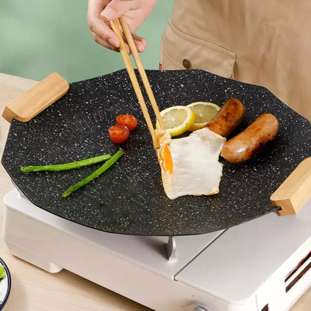 Poêle à griller pour barbecue - Style coréen antiadhésif sans