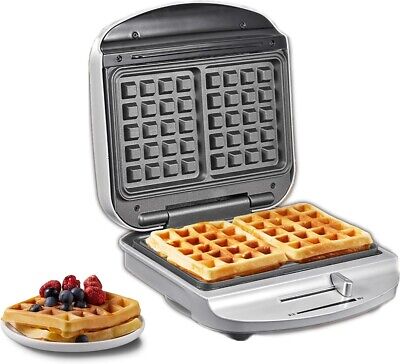 Acciaio Argento 1400 Watt Doppia Alluminio Arendo Waffeleisen doppelt Piastra per Waffle 