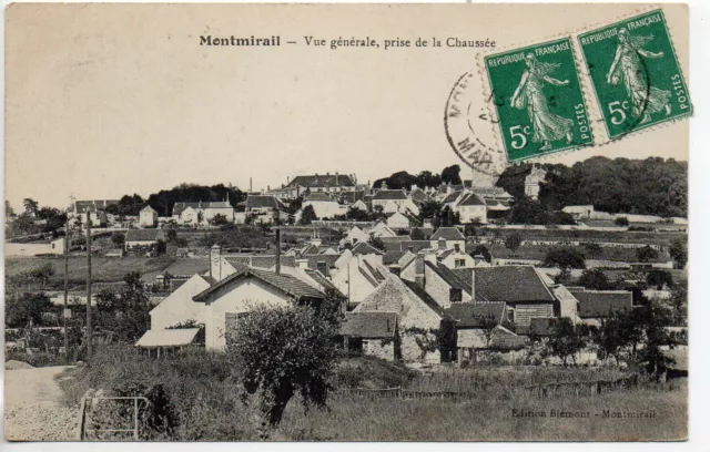 MONTMIRAIL - Marne - CPA 51 - vue generale 6, vue prise de la Chaussée