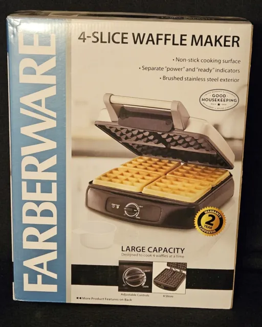 Faberware 4 Slice Waffle Maker 103739 Directions and Measuring Cup. Used Once