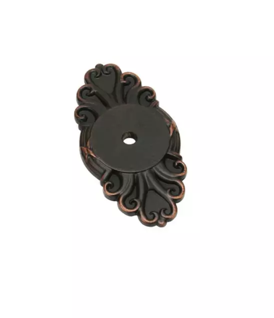 Emtek Ribbon & Reed 2.5" Cabinet Knob Back Plate Oil Rubbed Bronze | 86293US10B