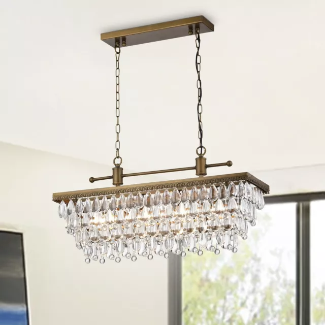 Ivar 4 - Light Tiered Chandelier with Crystal Accents - Golden Bronze