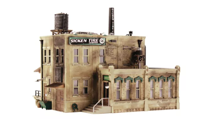 Woodland Scenics ~ N Scale ~ Sicken Tire Company ~ Pre-Fab Building Kit ~ PF5204