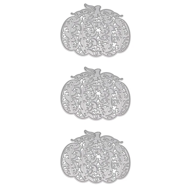3 piezas hágalo usted mismo plantilla de metal calabaza estampado plantilla de molde para decoración