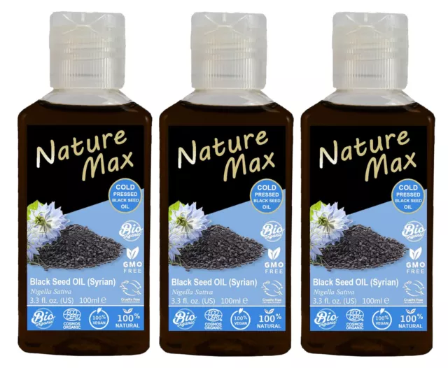 Nature Max Black Seed Oil Hair Skin Food ( 3 Pack = 10.14 oz ) حبة البركة السورى