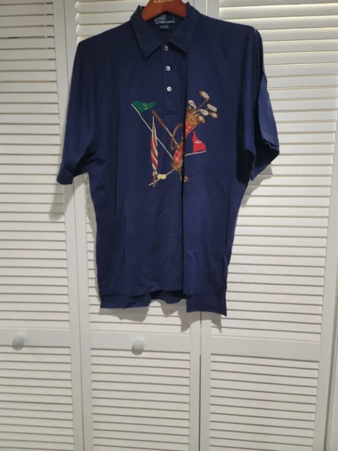 Vintage Polo Ralph Lauren Stadium Snowbeach Usa Rare 1992 Golf Shirt Size XL
