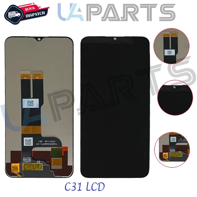 Écran Tactile Complet Pour Realme C31 (RMX3501) - Verre + LCD, Couleur Noire - Pièce De Rechange Neuve