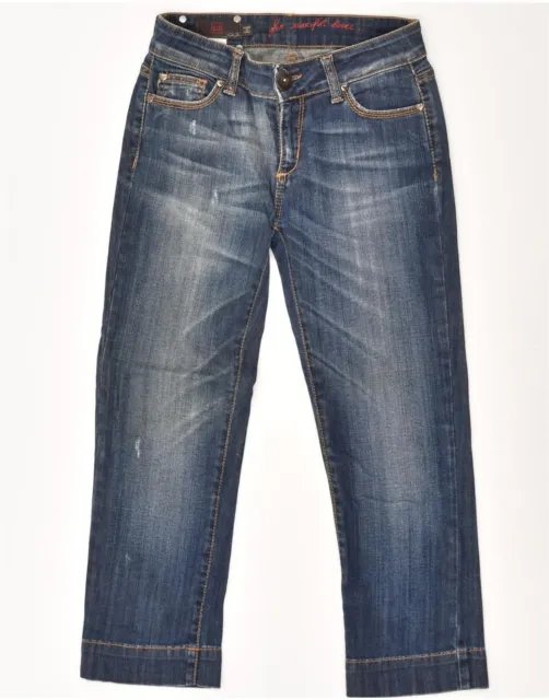 LIU JO Womens Capri Jeans W26 L23 Blue Cotton AO53