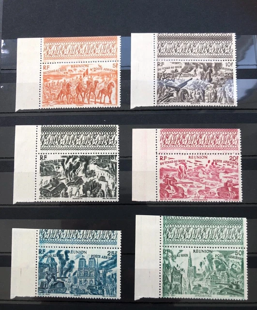 REUNION stamps French 1946 Airmail - From Chad to Rhine / MNH / X777