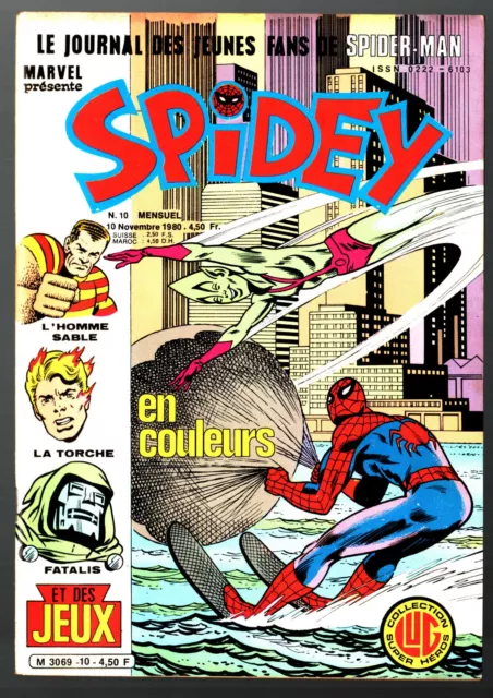 #   SPIDEY   n°10  # SPIDER-MAN/FATALIS/LA TORCHE # 1980 LUG