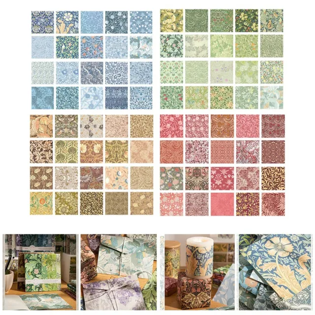 Papier de fond ombrage journal junk floral avec 40 feuilles pour scrapbooking