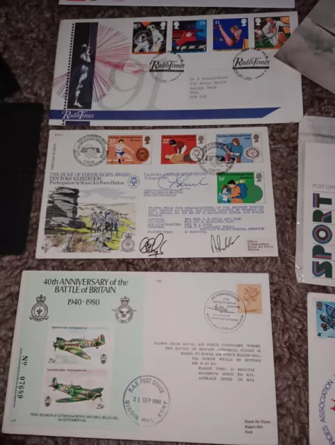 GB First Day Covers Job Lot - 1960's - 1980's + Mint Stamps . Half Pence .