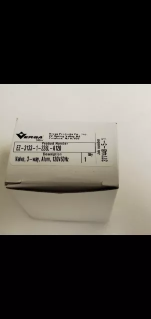 Versa Ez-3133-1-228L-A120 Valve 3-Way Alum 120V 
