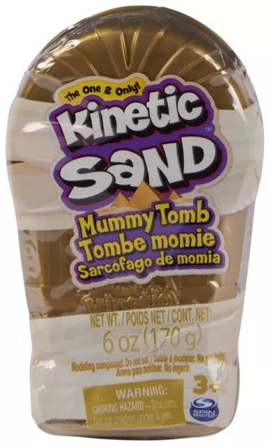 Kinetic Sand, Mini Mummy 170g Magic Sand, Kinetic Sand Brown, 1 Surprise Figure,