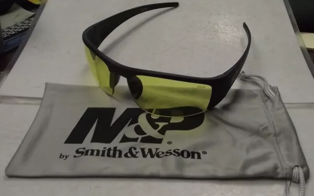 Smith & Wesson MP102-41-ID Half Frame Shootig Glasses With Amber AF Lens, Black