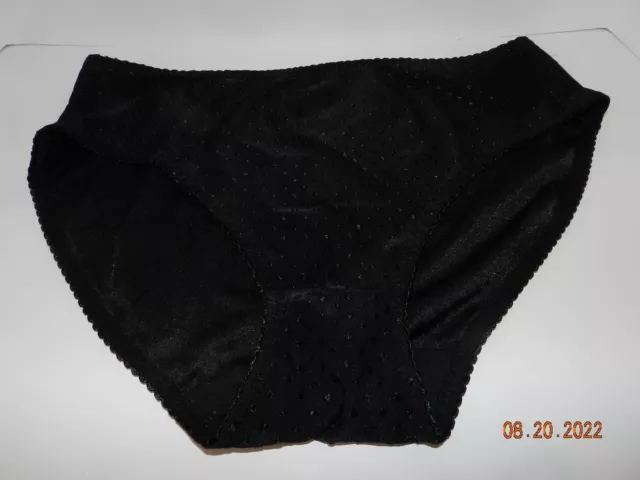 SECOND SKIN PLUS PANTY sz 3X black polka dot bikini